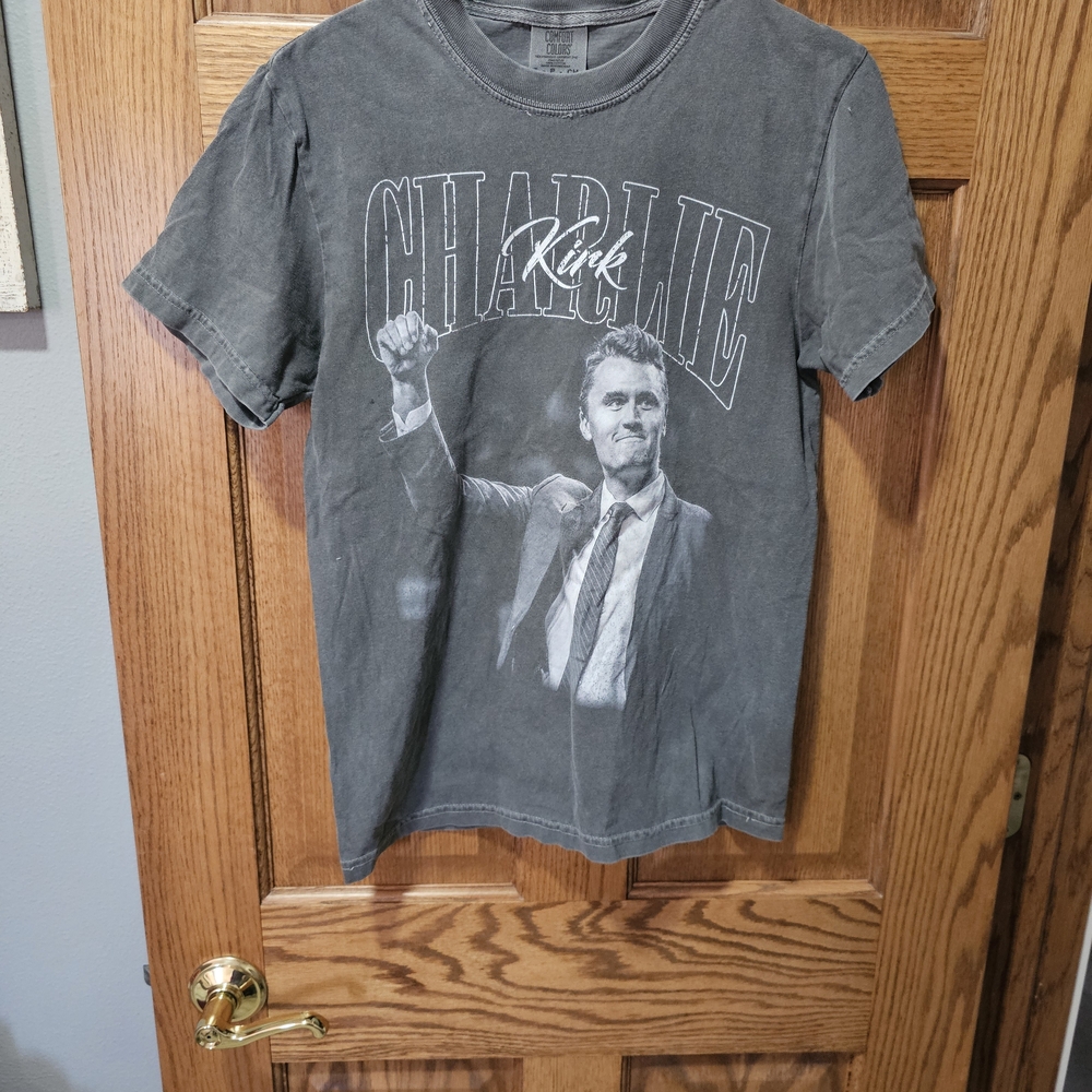 Gray Graphic Men's T-Shirt Charlie Kirk